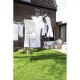 Външен простор Brabantia Topspinner 50m, метален шип за вкопаване, Metallic Grey