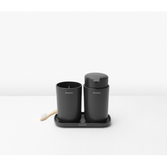 Комплект аксесоари за баня Brabantia ReNew Dark Grey 3 части
