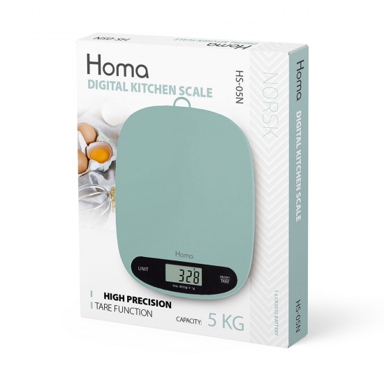 Везна HOMA HS-05N NORSK, ел.кухненска, кафяв, 5kg Везна HOMA HS-05N NORSK, ел.кухненска, кафяв, 5kg