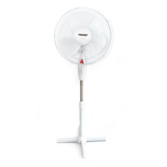 Вентилатор на стойка 16'' Perfect FM-3211, 40W, бяло Вентилатор на стойка 16'' Perfect FM-3211, 40W, бяло