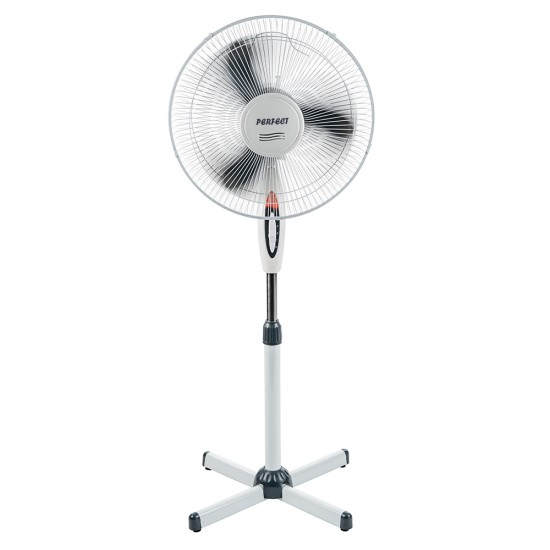 Вентилатор на стойка 16'' Perfect FM-3212, 40W, бяло-сиво Вентилатор на стойка 16'' Perfect FM-3212, 40W, бяло-сиво