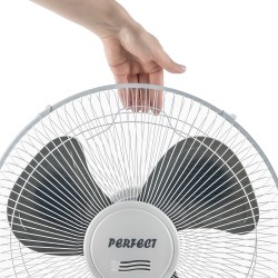 Вентилатор на стойка 16'' Perfect FM-3212, 40W, бяло-сиво
