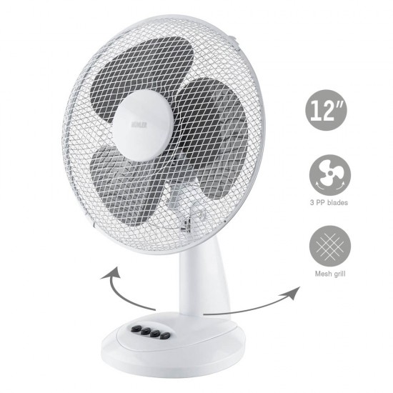 Вентилатор настолен 12'' Muhler FM-12, 30W, 3 перки Вентилатор настолен 12'' Muhler FM-12, 30W, 3 перки