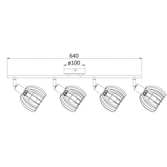 Спот 4-ка Black Pine, E14, 4 max 40W Спот 4-ка Black Pine, E14, 4 max 40W