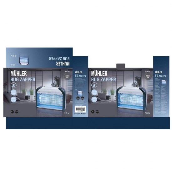 Инсектицидна лампа Muhler MIK-60, 30W, 60м2 Инсектицидна лампа Muhler MIK-60, 30W, 60м2