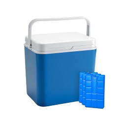 Комплект Хладилна кутия Atlantic 30L, пасивна, синя и охладители 3 броя, 400gr
