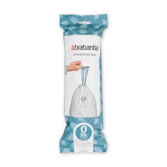 Торба за кош Brabantia PerfectFit FlatBack+/Bo размер O, 30L, 20 броя, ролка Торба за кош Brabantia PerfectFit FlatBack+/Bo размер O, 30L, 20 броя, ролка