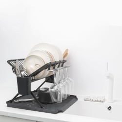 Сушилник за съдове сгъваем Brabantia SinkSide Dark Grey