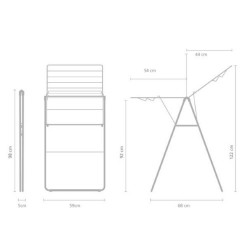 Сушилник за дрехи Brabantia Hangon 15m, Matt Black