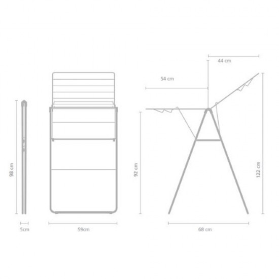 Сушилник за дрехи Brabantia Hangon 15m, Metallic Grey Сушилник за дрехи Brabantia Hangon 15m, Metallic Grey