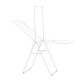 Сушилник за дрехи Brabantia Hangon 25m с допълнителен прът, Fresh White