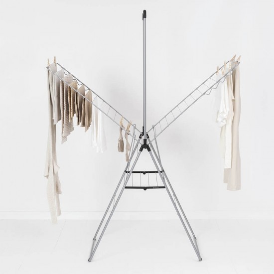 Сушилник за дрехи Brabantia Hangon 25m с допълнителен прът, Metallic Grey