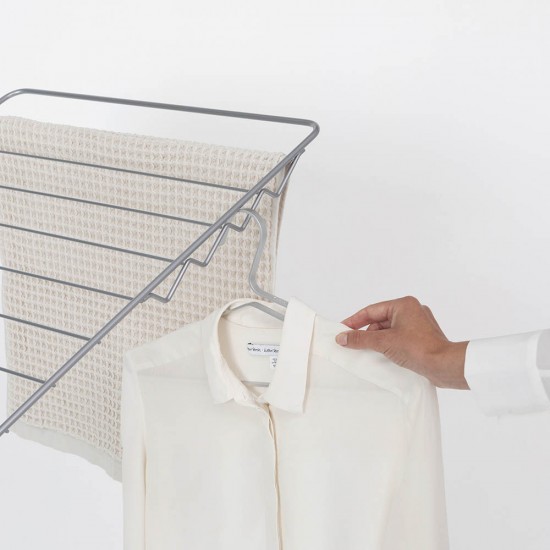 Сушилник за дрехи Brabantia Hangon 25m с допълнителен прът, Metallic Grey