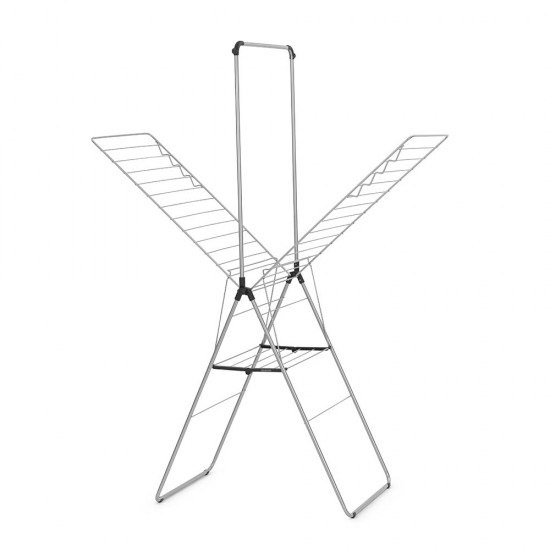 Сушилник за дрехи Brabantia Hangon 25m с допълнителен прът, Metallic Grey