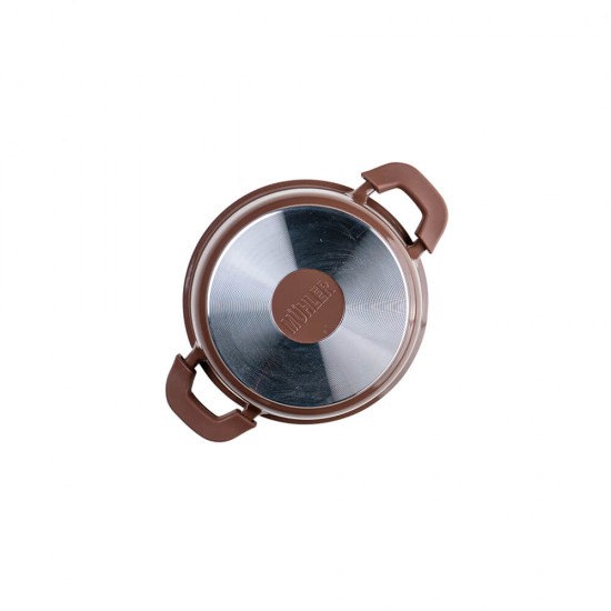 Тенджера Muhler Mia MR-1649M 16x7.5cm, 1.2L, шоколад, лят алуминий Тенджера Muhler Mia MR-1649M 16x7.5cm, 1.2L, шоколад, лят алуминий