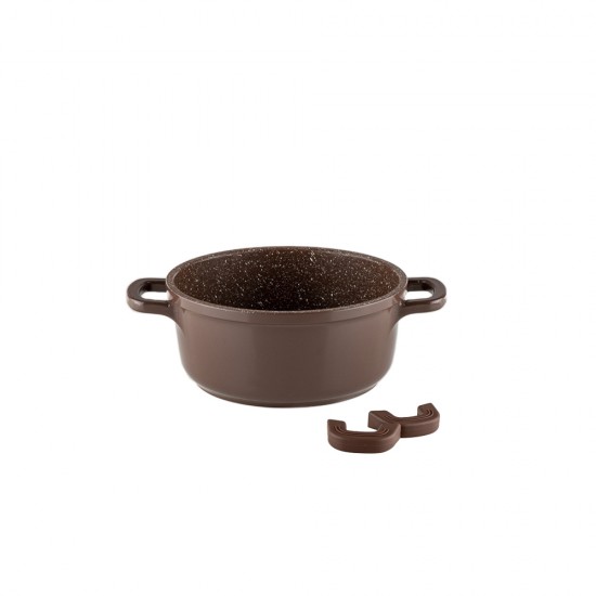 Тенджера Muhler Mia MR-1649M 16x7.5cm, 1.2L, шоколад, лят алуминий Тенджера Muhler Mia MR-1649M 16x7.5cm, 1.2L, шоколад, лят алуминий