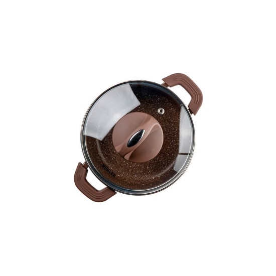 Тенджера Muhler Mia MR-1649M 16x7.5cm, 1.2L, шоколад, лят алуминий Тенджера Muhler Mia MR-1649M 16x7.5cm, 1.2L, шоколад, лят алуминий
