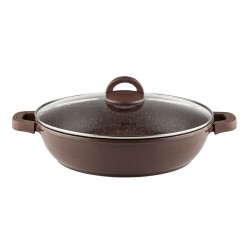 Тенджера плитка Muhler Mia MR-3275M 32x7.5cm, 4.3L, шоколад, лят алуминий
