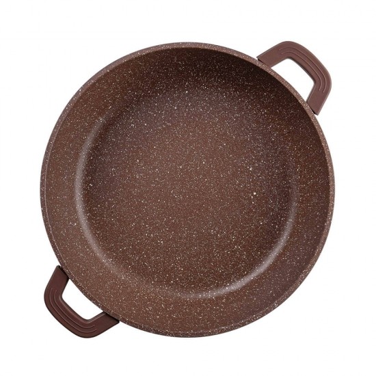 Тенджера плитка Muhler Mia MR-3275M 32x7.5cm, 4.3L, шоколад, лят алуминий Тенджера плитка Muhler Mia MR-3275M 32x7.5cm, 4.3L, шоколад, лят алуминий