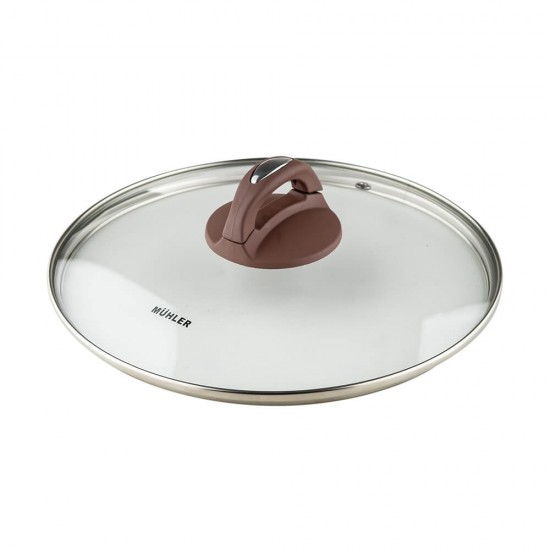 Тиган уок с капак Muhler Mia MR-3285M 32x8.5cm, 3.8L, шоколад, лят алуминий Тиган уок с капак Muhler Mia MR-3285M 32x8.5cm, 3.8L, шоколад, лят алуминий