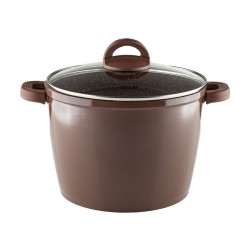 Тенджера дълбока Muhler Mia МR-2429М 24x17.5cm, 6.5L, шоколад, лят алуминий
