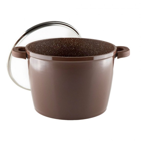 Тенджера дълбока Muhler Mia МR-2429М 24x17.5cm, 6.5L, шоколад, лят алуминий Тенджера дълбока Muhler Mia МR-2429М 24x17.5cm, 6.5L, шоколад, лят алуминий