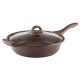 Тиган дълбок с капак Muhler Mia MR-2807M 28x7cm, 2.8L, шоколад, лят алуминий Тиган дълбок с капак Muhler Mia MR-2807M 28x7cm, 2.8L, шоколад, лят алуминий