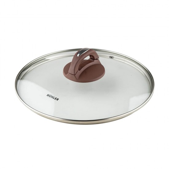 Тиган дълбок с капак Muhler Mia MR-2807M 28x7cm, 2.8L, шоколад, лят алуминий Тиган дълбок с капак Muhler Mia MR-2807M 28x7cm, 2.8L, шоколад, лят алуминий