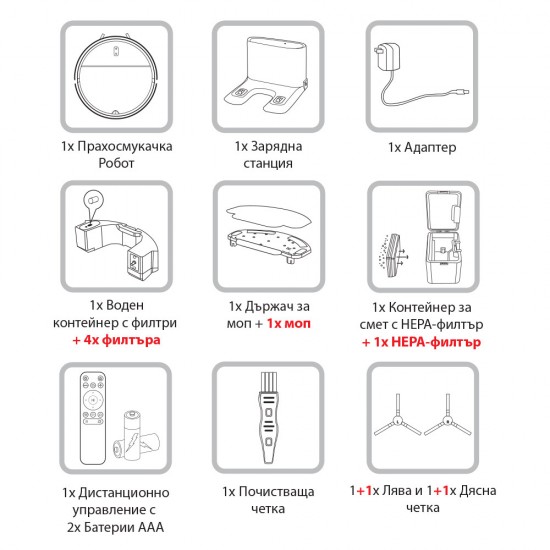Прахосмукачка робот MUHLER Bobby 1, бяла Прахосмукачка робот MUHLER Bobby 1, бяла