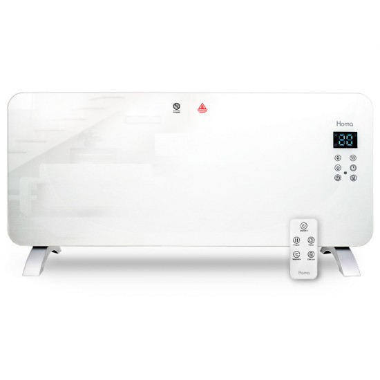 Печка конвекторна Homa PH-2039-GW, 2000W, стъклен панел Печка конвекторна Homa PH-2039-GW, 2000W, стъклен панел