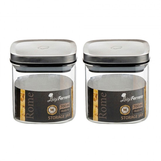 Буркани комплект Luigi Ferrero Rome FR-8270 700ml 2 броя Буркани комплект Luigi Ferrero Rome FR-8270 700ml 2 броя