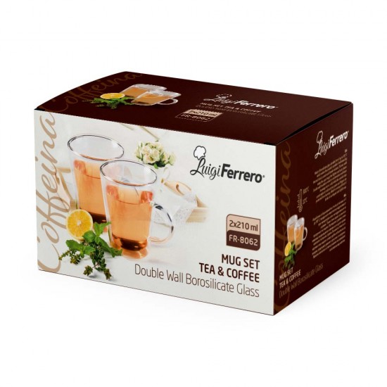 Чаша за чай и кафе Luigi Ferrero Coffeina FR-8062 210ml, 2 броя Чаша за чай и кафе Luigi Ferrero Coffeina FR-8062 210ml, 2 броя