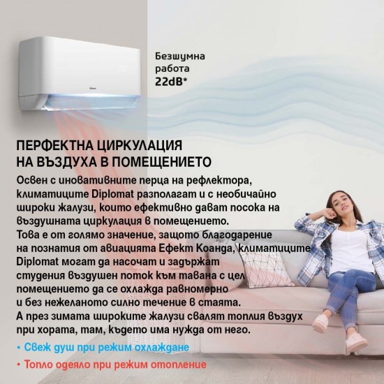 Климатик Инверторен DIPLOMAT DAC-120CA Климатик Инверторен DIPLOMAT DAC-120CA