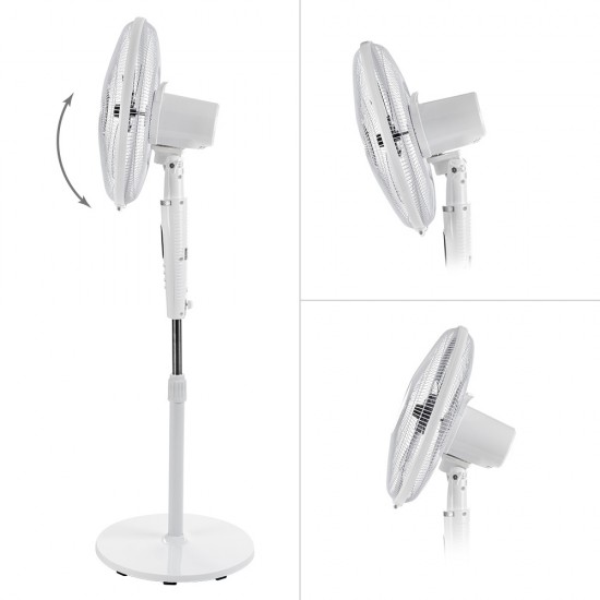 Вентилатор на стойка 16'' Diplomat DFX-500RC, 60W, таймер, LED, дист. упр-е Вентилатор на стойка 16'' Diplomat DFX-500RC, 60W, таймер, LED, дист. упр-е