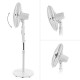 Вентилатор на стойка 16'' Diplomat DFX-500RC, 60W, таймер, LED, дист. упр-е Вентилатор на стойка 16'' Diplomat DFX-500RC, 60W, таймер, LED, дист. упр-е