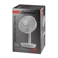 Вентилатор настолен 6,3''Diplomat DFX-363USB, акумулаторен, USB