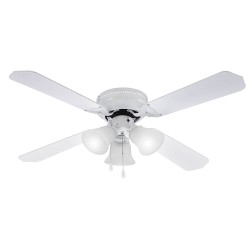 Вентилатор таванен 42'' Muhler MCF-4262W N, 55W, осветление - 3бр крушки, MDF