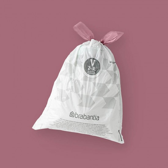 Торба за кош Brabantia PerfectFit NewIcon размер V, 3L, 40 броя, пакет