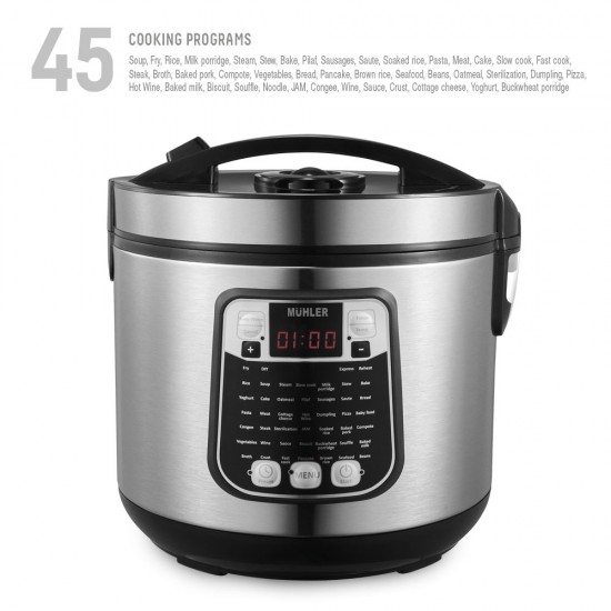 Електрически мултикукър MUHLER MLC-5045, 930W, 45 програми Електрически мултикукър MUHLER MLC-5045, 930W, 45 програми