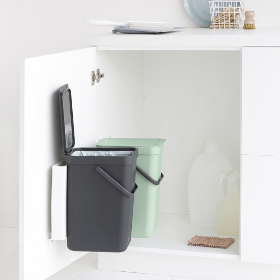 Кош за смет за разделно събиране Brabantia Sort&Go 2x12L, Dark Grey & Jade Green Кош за смет за разделно събиране Brabantia Sort&Go 2x12L, Dark Grey & Jade Green