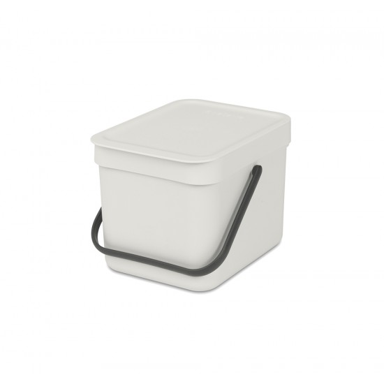 Кош за смет за разделно събиране Brabantia Sort&Go 6L, Light Grey Кош за смет за разделно събиране Brabantia Sort&Go 6L, Light Grey