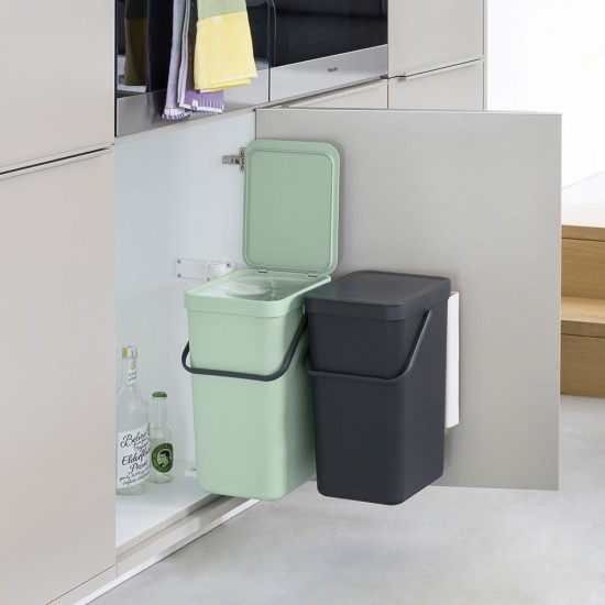 Кош за смет за разделно събиране Brabantia Sort&Go 2x16L, Dark Grey & Jade Green Кош за смет за разделно събиране Brabantia Sort&Go 2x16L, Dark Grey & Jade Green