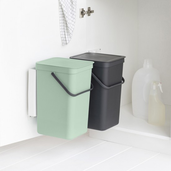 Кош за смет за разделно събиране Brabantia Sort&Go 2x16L, Dark Grey & Jade Green Кош за смет за разделно събиране Brabantia Sort&Go 2x16L, Dark Grey & Jade Green