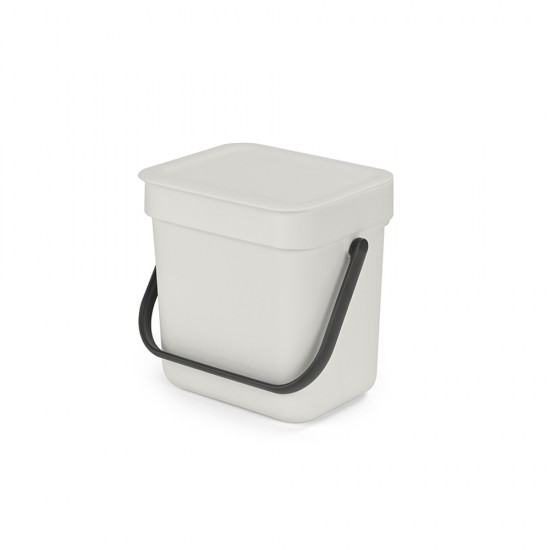 Кош за смет за разделно събиране Brabantia Sort&Go 3L, Light Grey Кош за смет за разделно събиране Brabantia Sort&Go 3L, Light Grey
