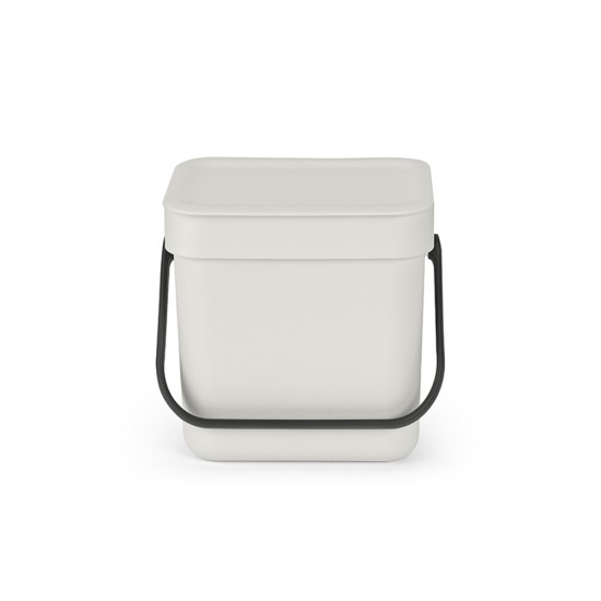 Кош за смет за разделно събиране Brabantia Sort&Go 3L, Light Grey Кош за смет за разделно събиране Brabantia Sort&Go 3L, Light Grey