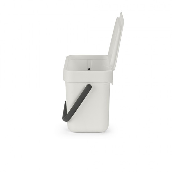 Кош за смет за разделно събиране Brabantia Sort&Go 3L, Light Grey Кош за смет за разделно събиране Brabantia Sort&Go 3L, Light Grey