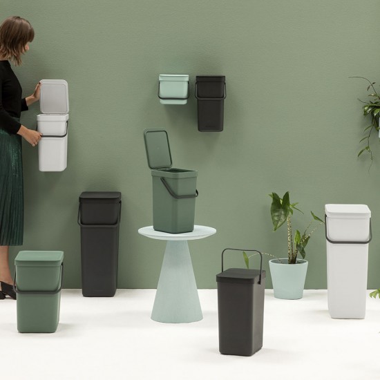 Кош за смет за разделно събиране Brabantia Sort&Go 3L, Jade Green Кош за смет за разделно събиране Brabantia Sort&Go 3L, Jade Green
