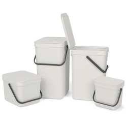 Кош за смет за разделно събиране Brabantia Sort&Go 25L, Light Grey