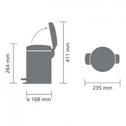 Кош за смет с педал Brabantia NewIcon 3L, Soft Beige
