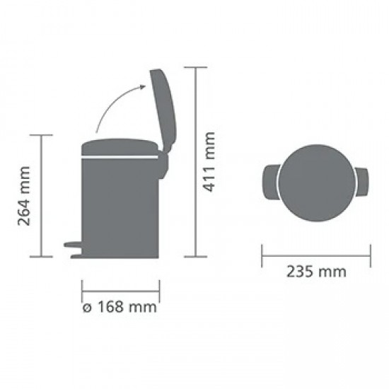 Кош за смет с педал Brabantia NewIcon 3L, Soft Beige Кош за смет с педал Brabantia NewIcon 3L, Soft Beige